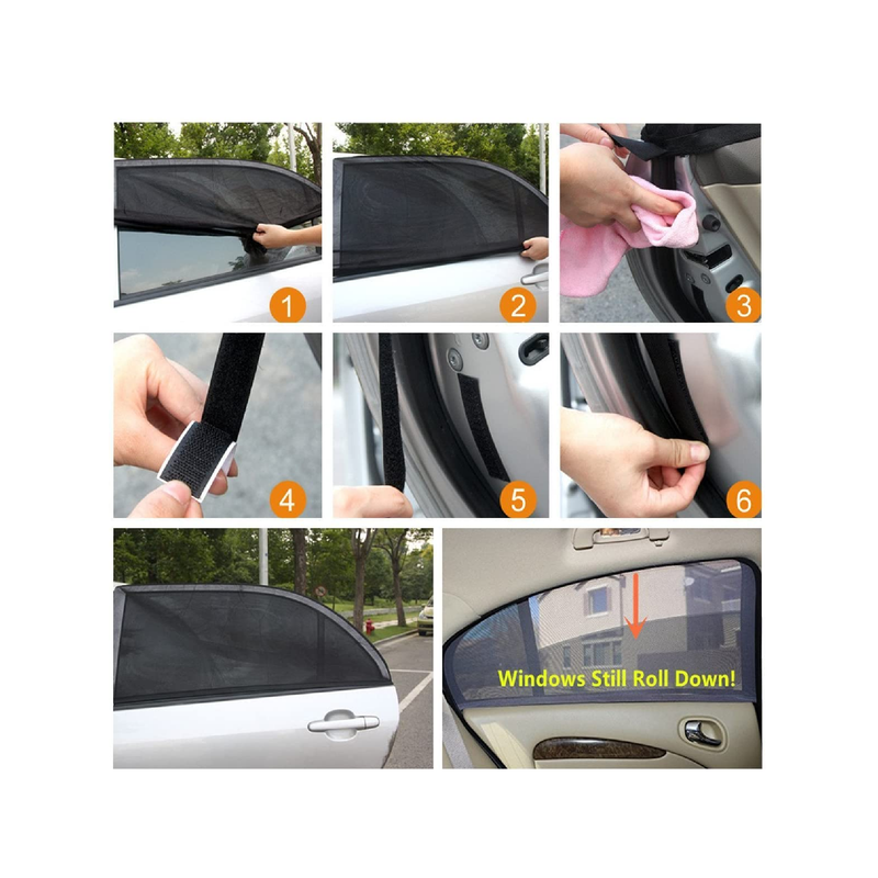 Tuoro Car Side Window Sunshade | Universal Fit Stretch Mesh Guard