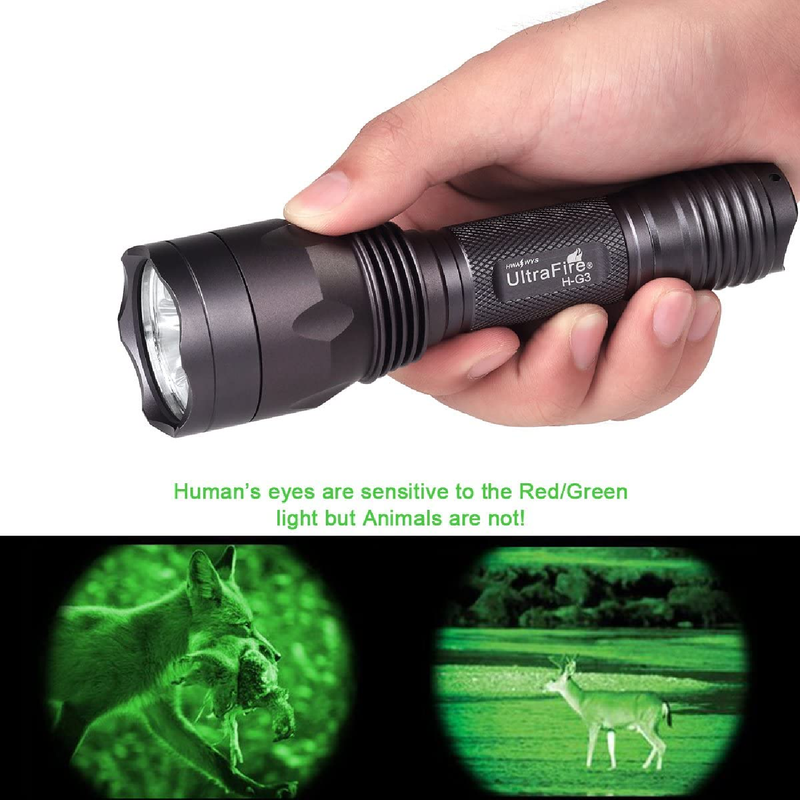 ULTRAFIRE XP-E2 LED 650 Green Hunting Flashlight