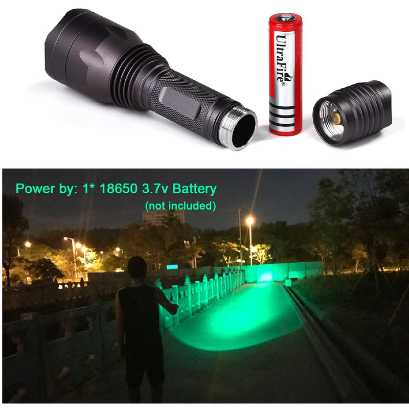 ULTRAFIRE XP-E2 LED 650 Green Hunting Flashlight