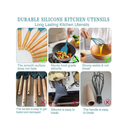 Umite Chef 33-Piece Nonstick Silicone Cooking Utensil Set