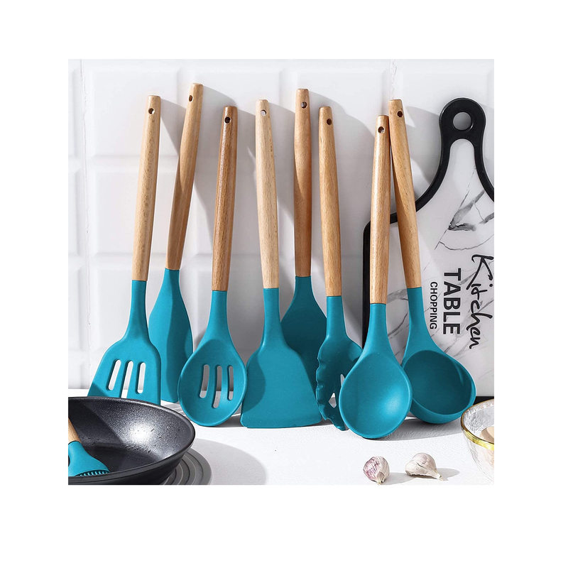 Umite Chef Kitchen Cooking Utensils Set, 33 pcs Non-Stick Silicone With  Holder - Cooking Utensils