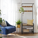 VASAGLE Coat Rack Entryway Tree with Shoe Rack for Entryway Design 3 in 1