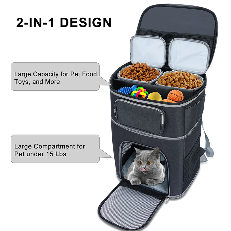 VERSMELO in Pet Carrier Backpack with Travel Bag for Cats and Dogs