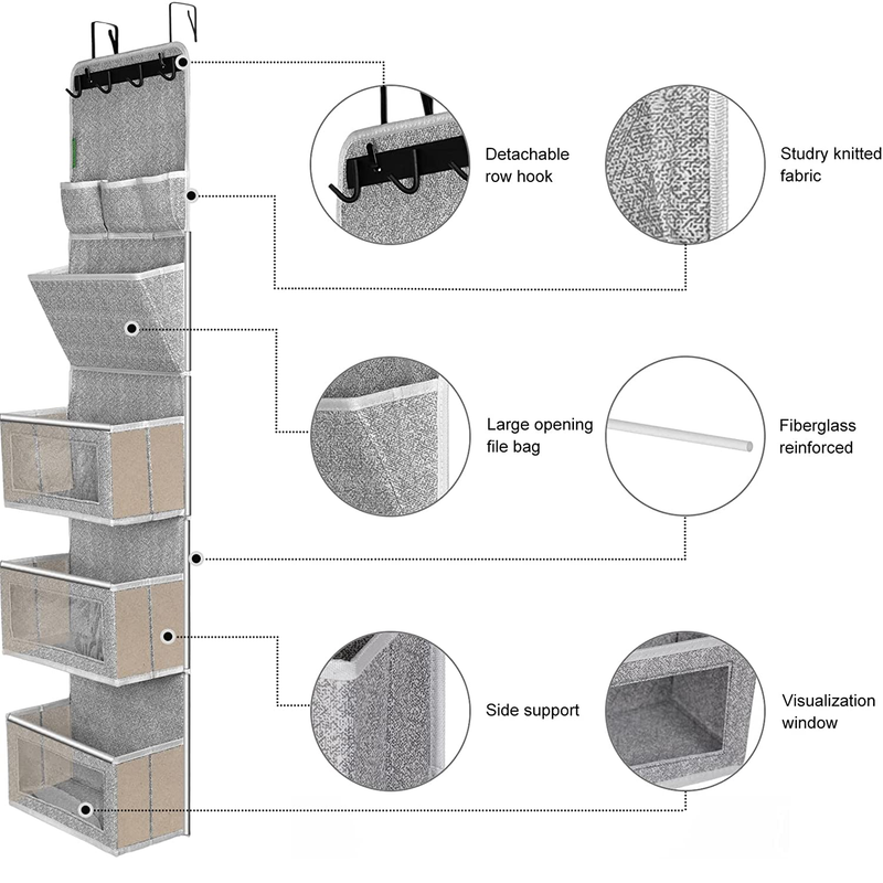 VICTORICH All-in-one Over The Door Storage Organizer