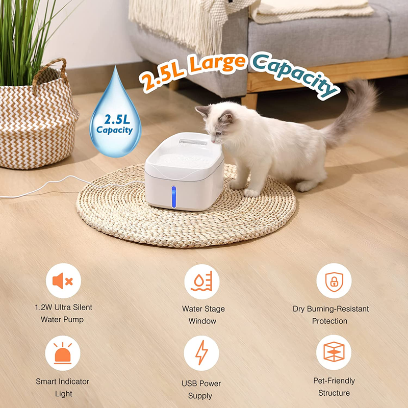 VavoPaw  | Cat and Dog Water Fountain Electric Pet Water Fountain