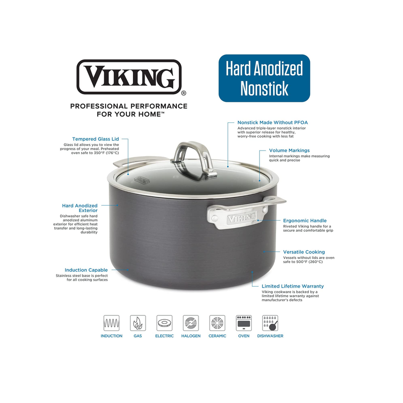 Viking Culinary Hard Anodized Nonstick Cookware Set