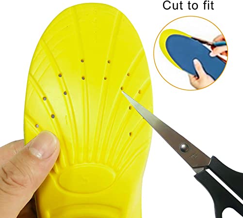 VoMii PU Memory Foam Insoles | Plantar Fasciitis Arch Support |  Comfortable Breathable Sports Shoe Inserts