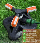 WOVUU Lawn Sprinkler | Automatic Rotating Irrigation Water Sprinkler