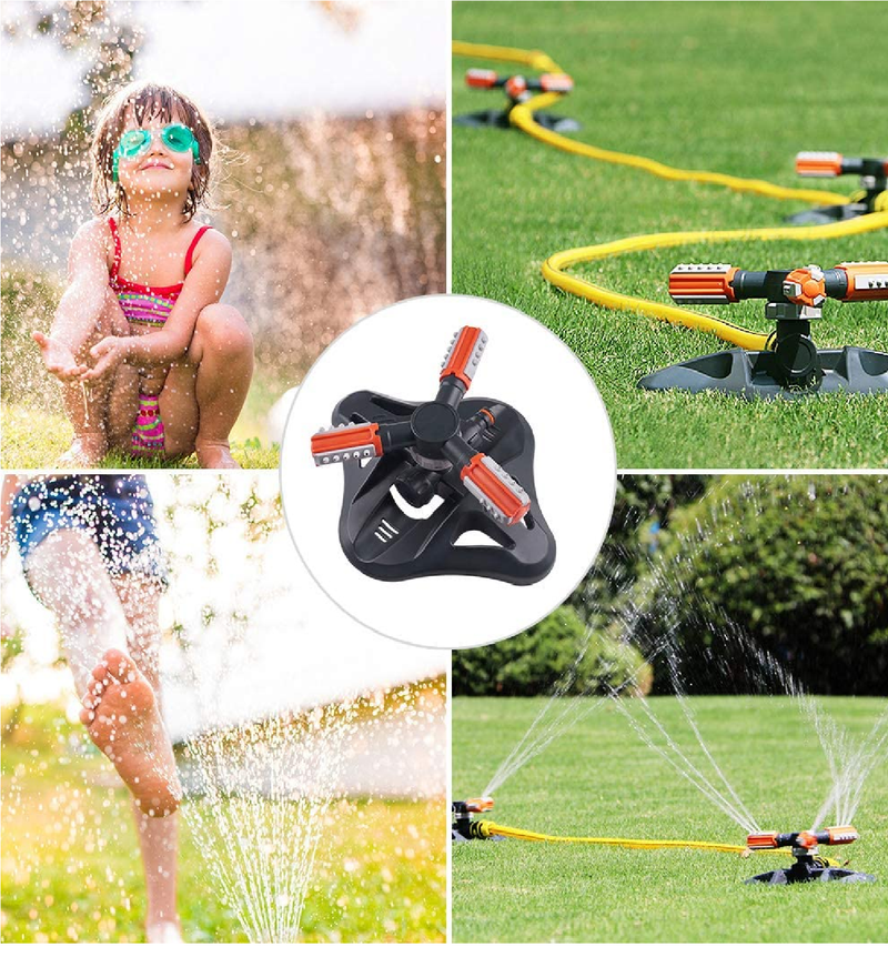 WOVUU Lawn Sprinkler | Automatic Rotating Irrigation Water Sprinkler