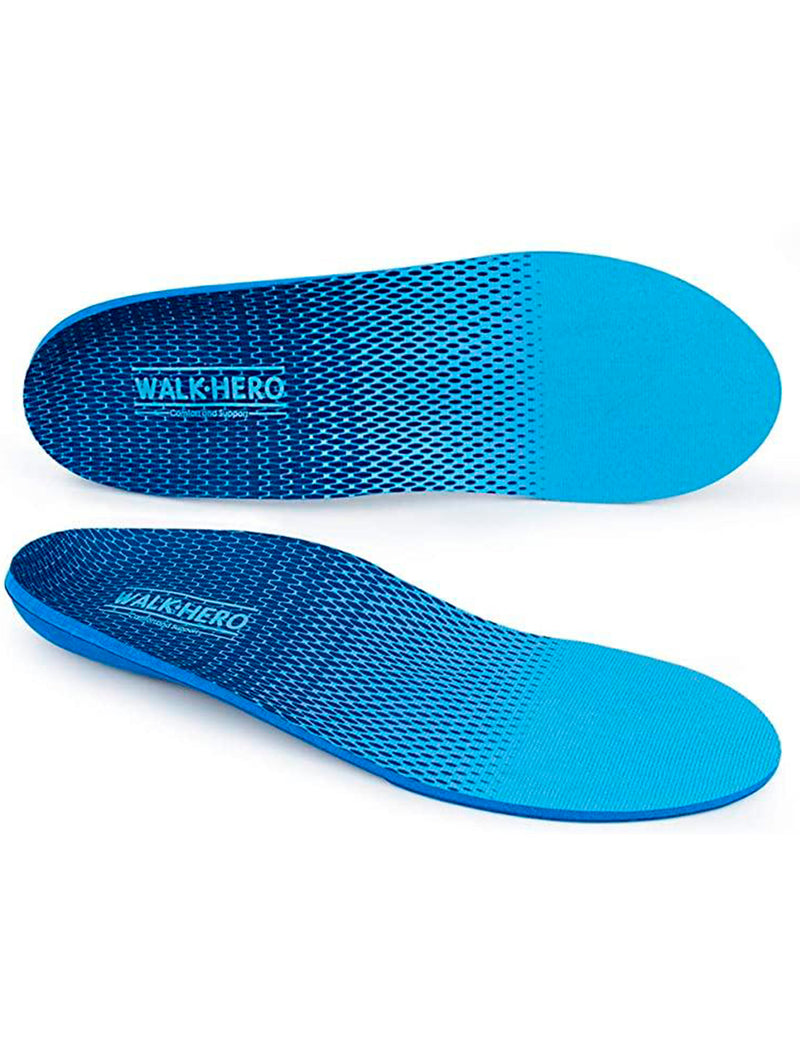 Walk-Hero Comfort And Support | Plantar Fasciitis Feet Insoles Arch Supports Orthotics Inserts Relieve Flat Feet | For Women And Men | Color New Blue