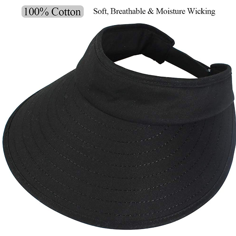 Women's Visor Hats | Large Brim Summer UV Protection Beach Cap