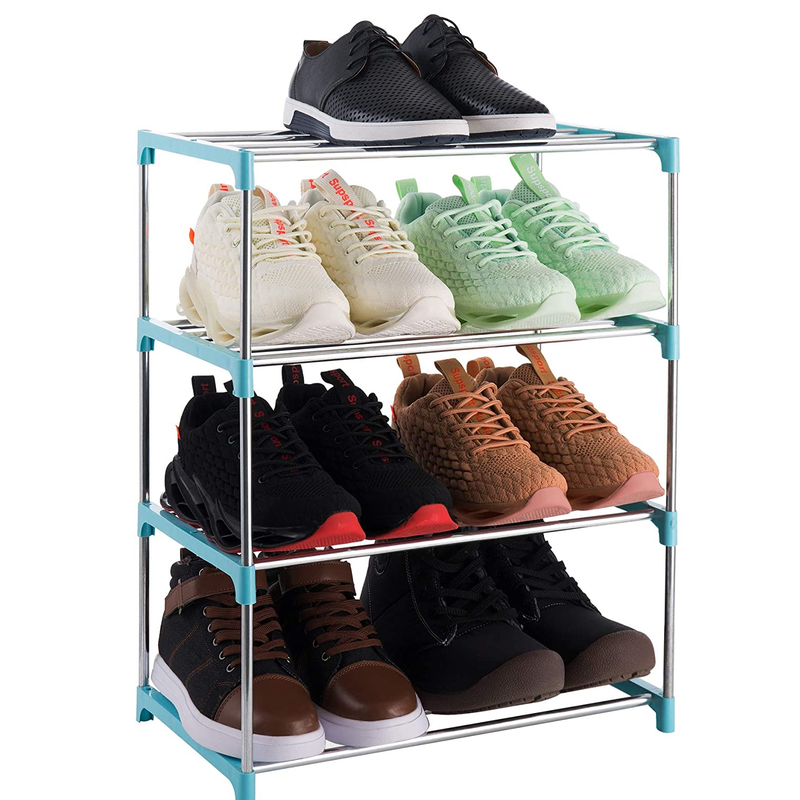 Xerhnan 4 Tier Small Stackable Shoe Rack