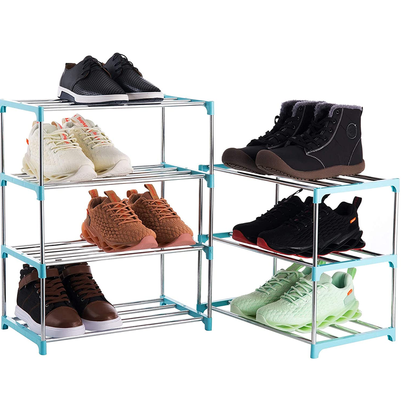 Xerhnan 4 Tier Small Stackable Shoe Rack