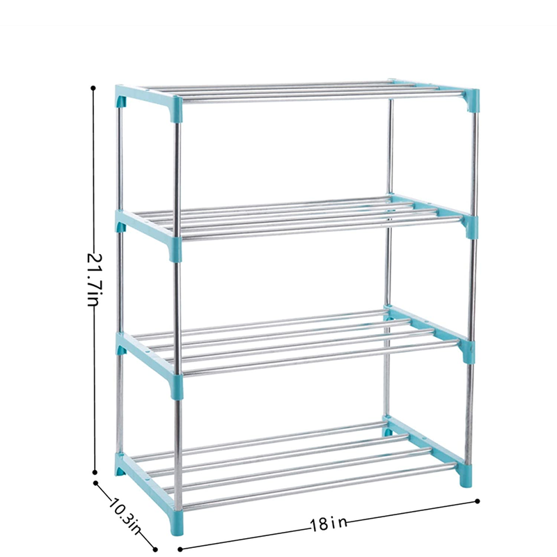 Xerhnan 4 Tier Small Stackable Shoe Rack