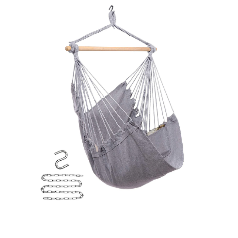 Y- STOP Hammock Hanging Chair Rope Swing Hanging Chair with Pocket | max. 330 Lb