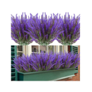 ZEOSTARO Artificial Lavender Flowers | UV Resistant For Exteriors| Synthetic Plastic Plants That Do Not Fade | Garden Window Decoration | Porch| Box | 12 Packs
