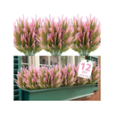 ZEOSTARO Artificial Lavender Flowers | UV Resistant For Exteriors| Synthetic Plastic Plants That Do Not Fade | Garden Window Decoration | Porch| Box | 12 Packs