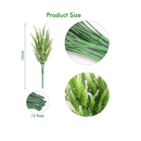 ZEOSTARO Artificial Lavender Flowers | UV Resistant For Exteriors| Synthetic Plastic Plants That Do Not Fade | Garden Window Decoration | Porch| Box | 12 Packs