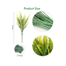 ZEOSTARO Artificial Lavender Flowers | UV Resistant For Exteriors| Synthetic Plastic Plants That Do Not Fade | Garden Window Decoration | Porch| Box | 12 Packs