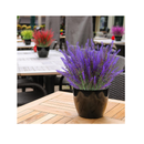ZEOSTARO Artificial Lavender Flowers | UV Resistant For Exteriors| Synthetic Plastic Plants That Do Not Fade | Garden Window Decoration | Porch| Box | 12 Packs