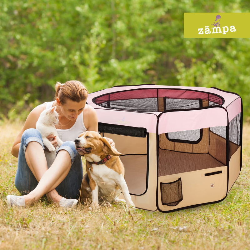 Zampa folding pet playpen deals