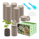 ZeeDix 100 Pcs (30mm) Peat Pellet Fiber Soil Plant Seed Starters | Plugs Pallet Seedling Soil Block