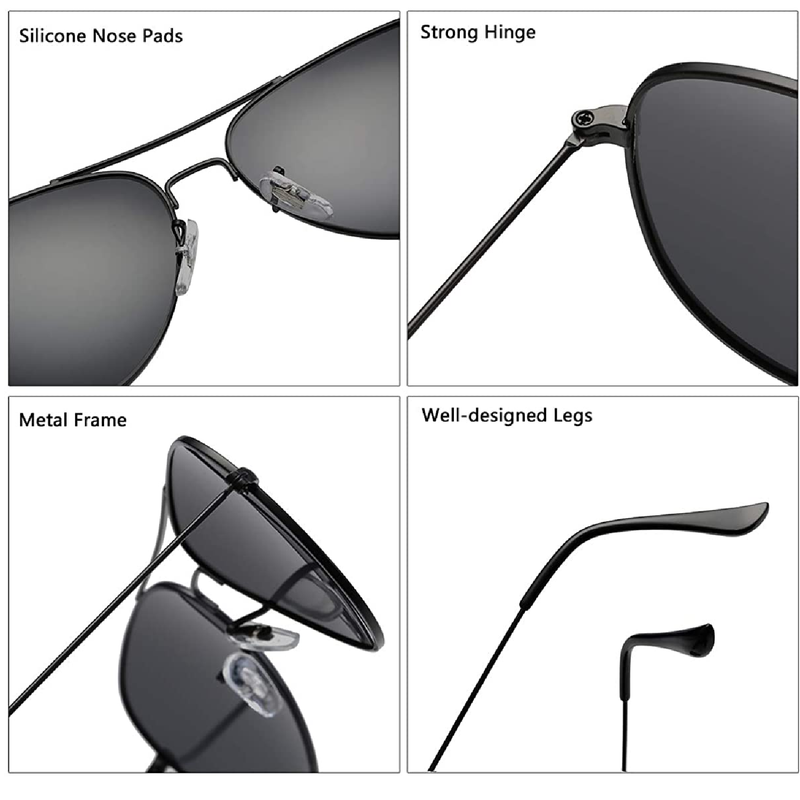 Ziwanule Polarized Aviator Sunglasses For Men | Woman