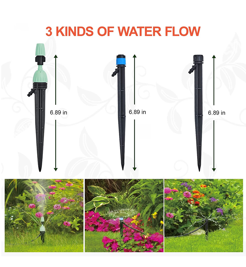 Zollea 100Ft Drip Irrigation Kit Garden Irrigation System