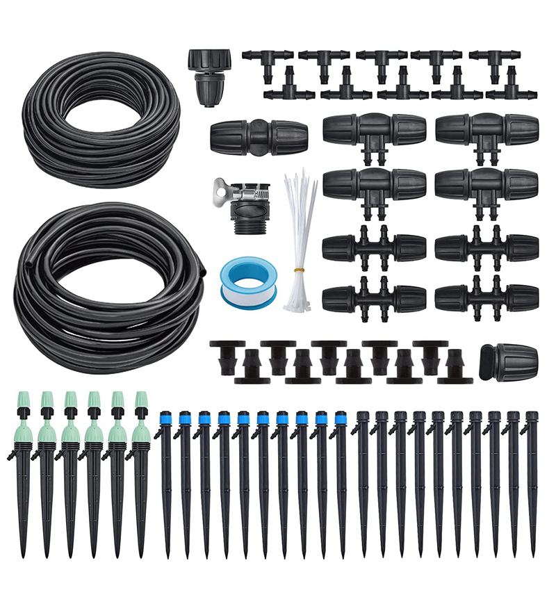 Zollea 100Ft Drip Irrigation Kit Garden Irrigation System