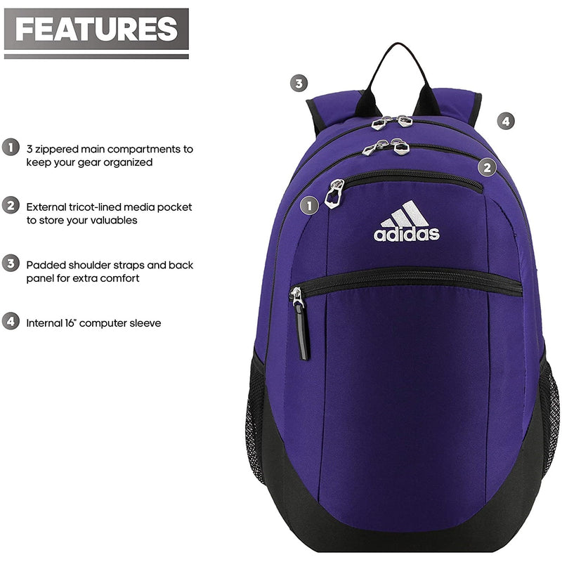 adidas Striker II Backpack in Purple