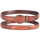 Wild West Caiman Belly Belt With Leather Lining And Removable Buckle Cognac (2C11F8203)