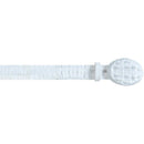 Wild West Caiman Belt With Removable Buckle & Leather Lining White (2c110228)