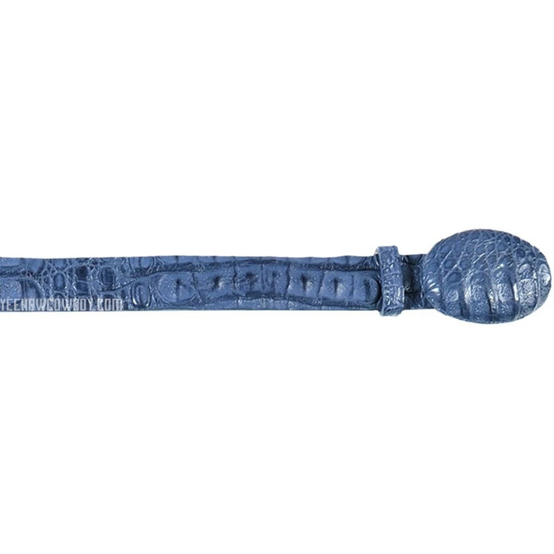 Wild West Caiman Belt With Removable Buckle & Leather Lining  Blue Jean (2c110214)