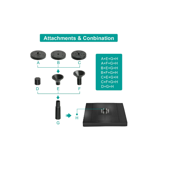 Solar Fountain Pump 7 Nozzle 4W Solar Powered Fountain Pump Over 7 Water Styles Solar Bird Bath Fountain