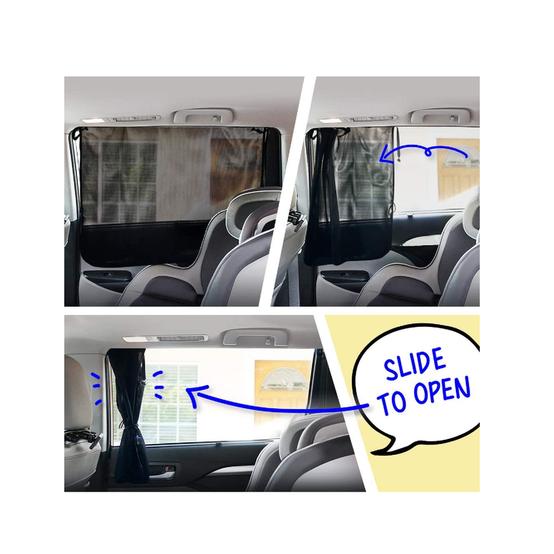 ggomaART Car Side Window Sunshade | Reversible Universal Magnetic Curtain