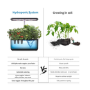 iDOO Hydroponics Growing System | 7Pods Mini Herb Garden with Pump System | Germination Kit with LED Light