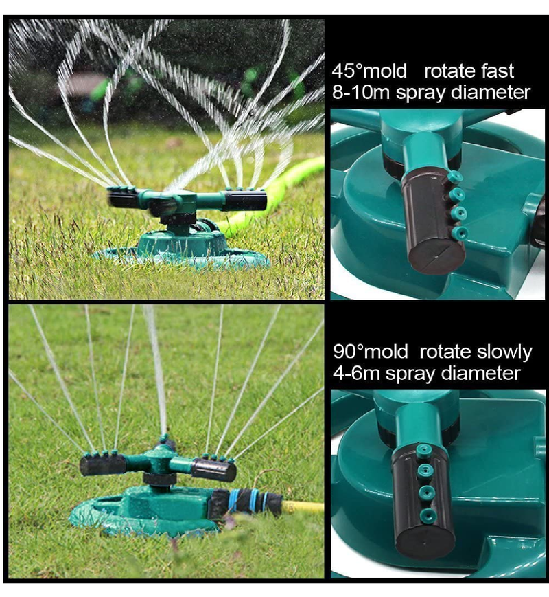 Madeking Garden Sprinkler | Automatic 360 Rotating Lawn Sprinkler