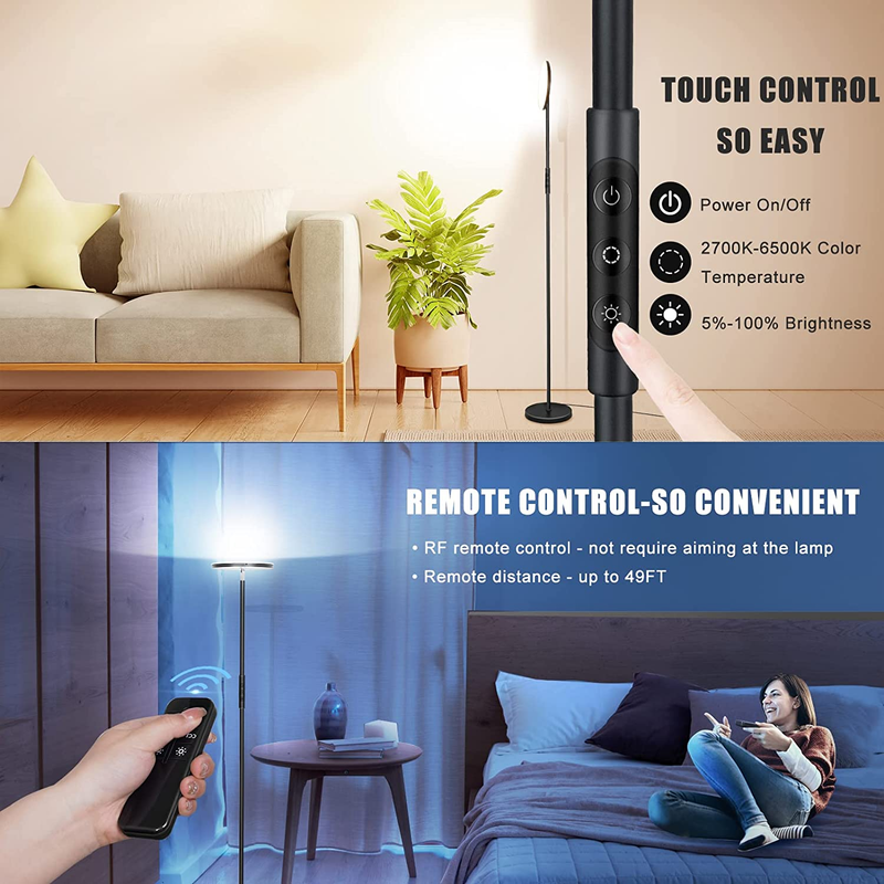 mukuxin | Floor Lamp  Super Bright Modern Torchiere LED Floor Lamps