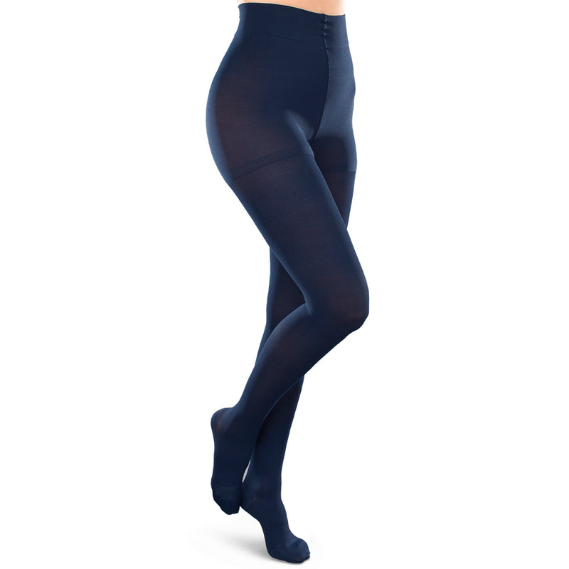 Ease Opaque Moderate Suppor Wome's Pantyhose 20 - 30 Navy Medium  Short - One Pair (