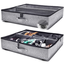 storageLAB Under bed storage with wheels transparent top cover and steel elements
