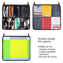 storageLAB Under bed storage with wheels transparent top cover and steel elements