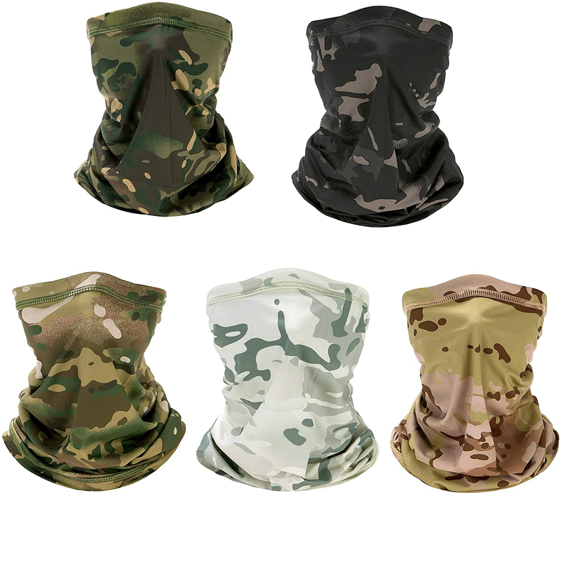 yknktstc | 5 Pack Neck Gaiter | Bandanas | Mask